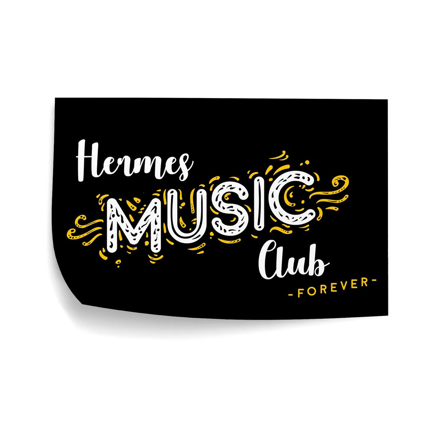 Playera Hermes Music Club Cuello Redondo con Estampado al Frente y al Reverso T-SHIRT HMC FOREVER HE