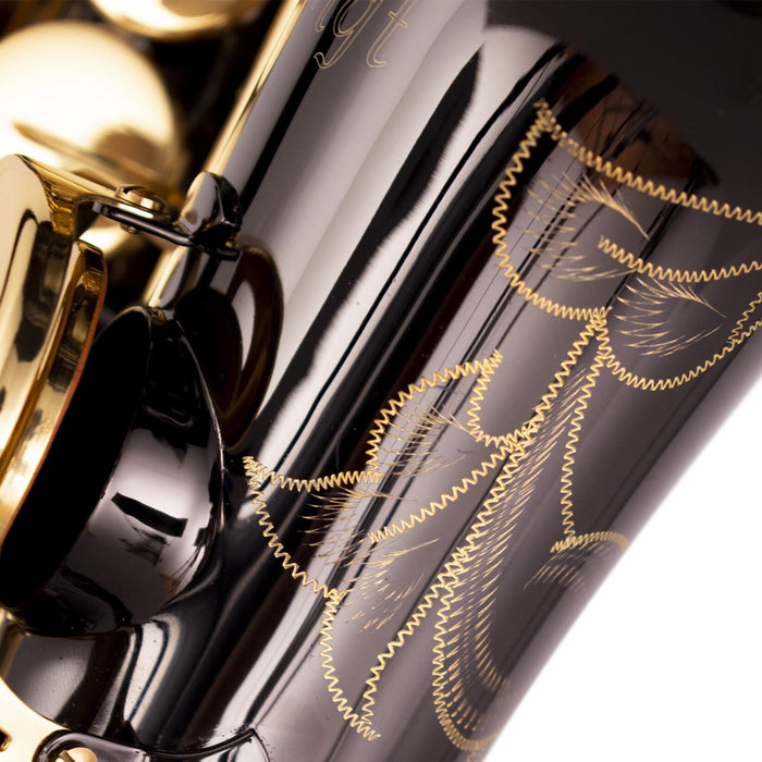 Saxofón Alto Eb Negro/Dorado con Estuche FT-6430BN KLINGT aaa