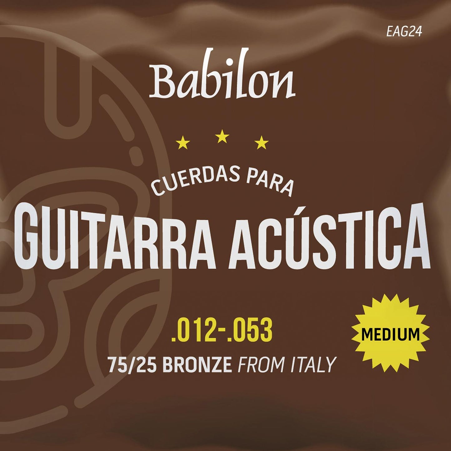 Set de Cuerdas para Guitarra (0.012-0.053) 75/25 EAG-24/012 BABILON.