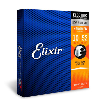 Paquete de 3 Sets de Cuerdas para Guitarra Eléctrica Nanoweb 16542 ELIXIR