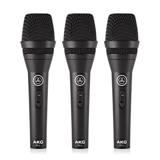 Paquete de 3 Piezas de Micrófono Vocal Dinámico P5S PACK AKG