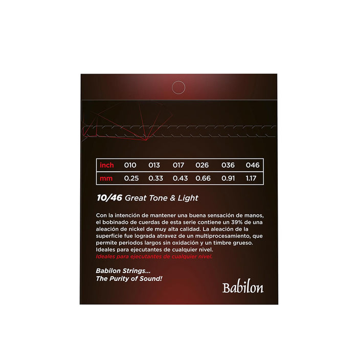 Set de Cuerdas para Guitarra (0.010-0.046) PEG32/010 BABILON. aaa