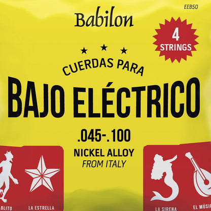 Set de Cuerdas para Bajo Eléctrico (.045-.100) EEB50/4S BABILON.