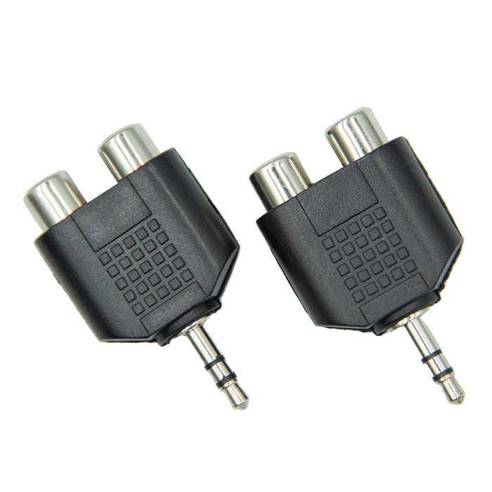 Adaptador 2 Jacks Hembra RCA a Plug 3.5mm Estéreo MRS AC110 MORRISON aaa