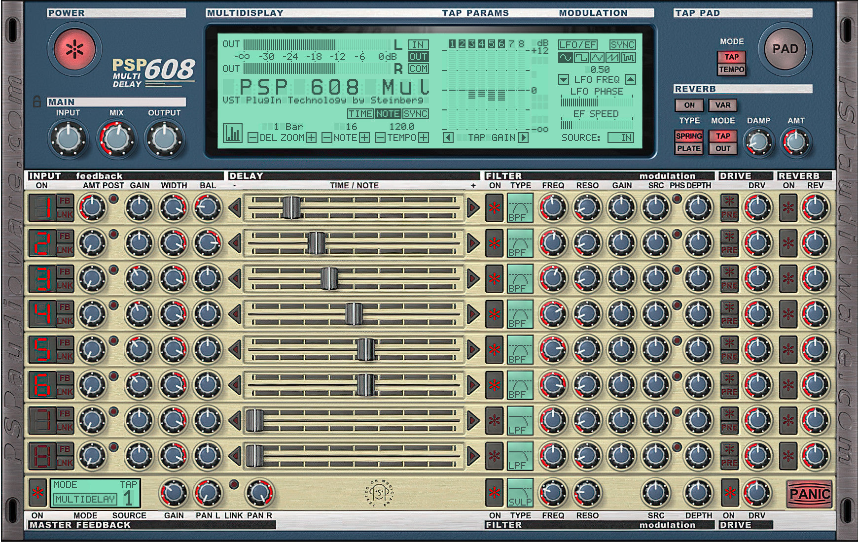 PSP 608 Multi-Delay
