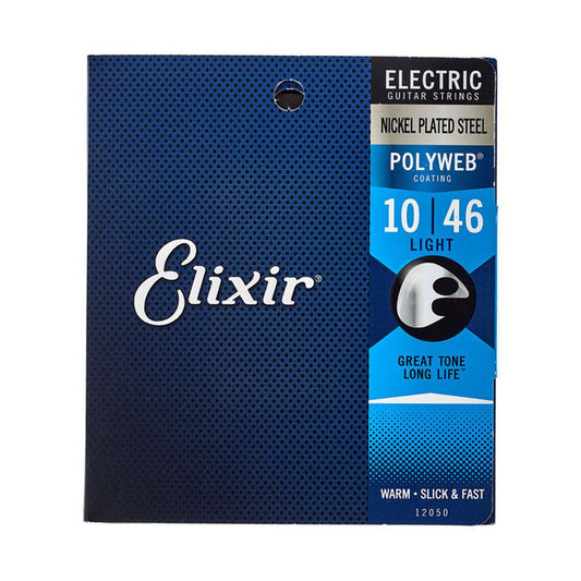 Elixir Strings Electric Guitar Strings w POLYWEB Coating, Light (.010-.046)